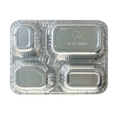 Contenedor de alimentos desechables de 4 compartimentos para llevar