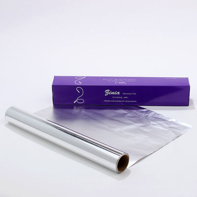 Largura personalizada Plata Forma suave y fácil de grado alimenticio papel de papel de horneado papel de aluminio para el hogar rollos