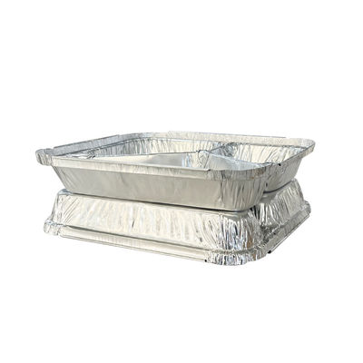 Envasado de aluminio para llevar en caja de almuerzo con recipiente desechable personalizado de 3 compartimentos