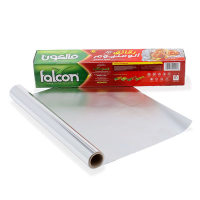 Rollo de papel de aluminio de cocina de plata de uso pesado 8011 para hornear alimentos con cortador de diapositivas