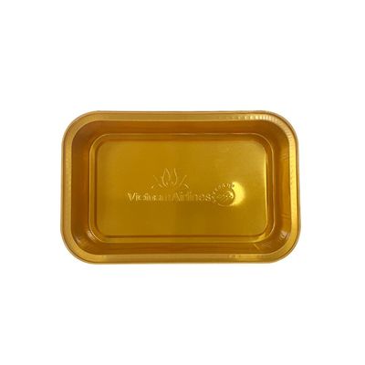 Contenedor de alimentos ecológico bandejas desechables de aluminio de hoja de aluminio para aerolíneas