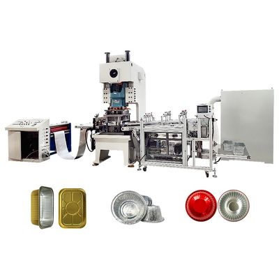 Máquina de fabricación automática de bandejas de contenedores de alimentos desechables de cápsulas de aluminio de alto nivel de seguridad