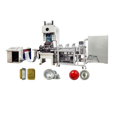 Máquina de fabricación automática de bandejas de contenedores de alimentos desechables de cápsulas de aluminio de alto nivel de seguridad