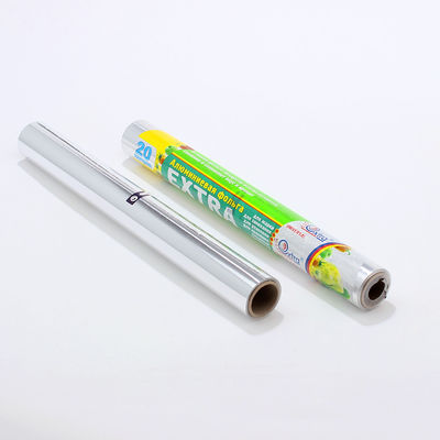 Cocina Rollo de papel de aluminio de ancho personalizado con película de plástico y superficie lubricada