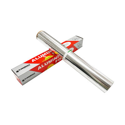 Rollo de papel de aluminio de logotipo personalizado para embalaje de alimentos de uso doméstico desechable Rollo de 3-300m