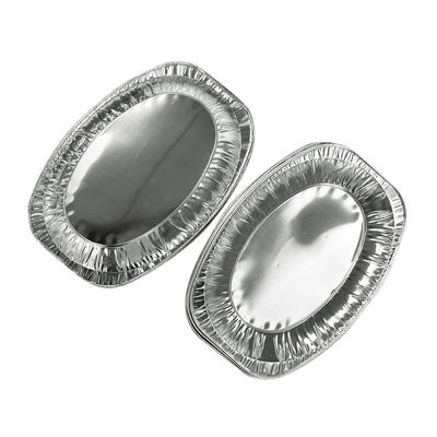 Contenedor de tostado grande de calidad alimentaria desechable de aluminio ovalado para cocinar