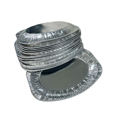 Contenedor de tostado grande de calidad alimentaria desechable de aluminio ovalado para cocinar
