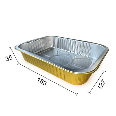 Embalaje de alimentos desechables Envase de papel de aluminio para hornear y empacar convenientemente