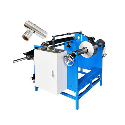 350 KG Un eje manual de papel de silicona para hornear papel de aluminio de papel de papel rollo de remolque máquina