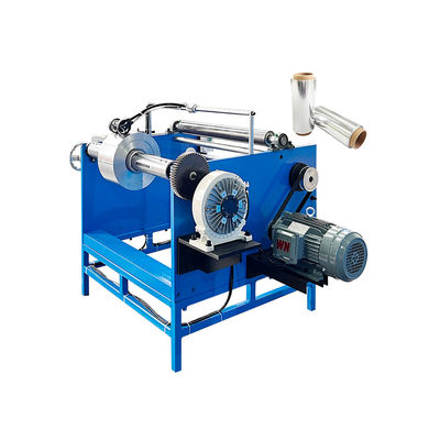 350 KG Un eje manual de papel de silicona para hornear papel de aluminio de papel de papel rollo de remolque máquina