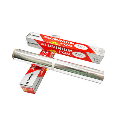 30 micrones de papel de papel de papel de aluminio 10m con superficie lubricada para el embalaje de alimentos