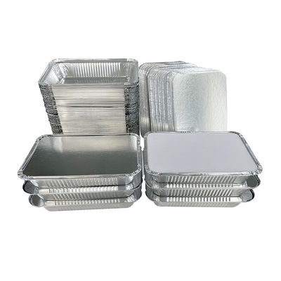 Contenedores de alimento de papel de aluminio rectangular para comida para llevar para bandejas desechables