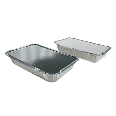 Contenedores de alimento de papel de aluminio rectangular para comida para llevar para bandejas desechables