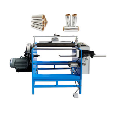 350 KG Manual de película de estiramiento Roll Rewinder de un solo husillo de aluminio de lámina de corte y reenrollamiento máquina