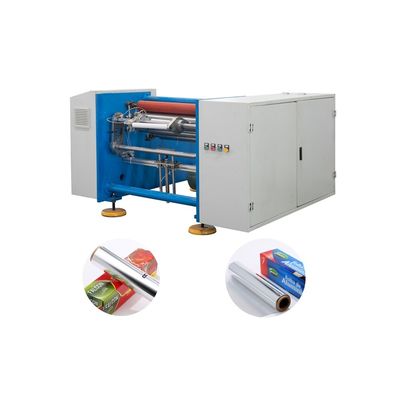 Semi-automático 3KW 2 eje de trabajo pesado de papel de aluminio papel de silicona roll Rewinder máquina
