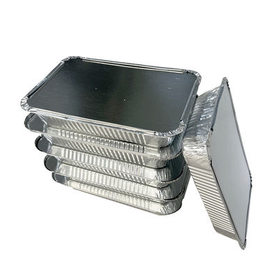 Contenedor de aluminio rectangular ecológico para embalaje de alimentos
