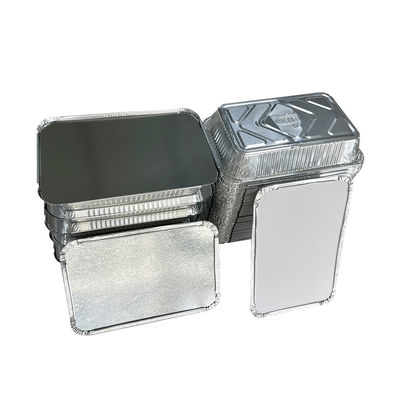 Envases de comida para llevar de papel de aluminio desechables en restaurantes reciclables