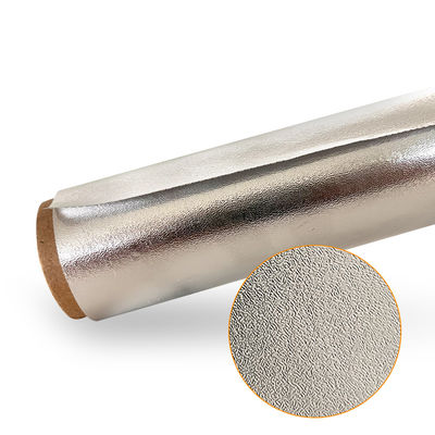 Logotipo personalizado de cocina de papel de aluminio en relieve de plata con cortador de láminas