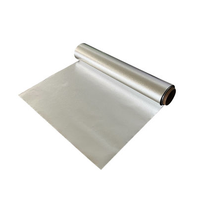 Logotipo personalizado de cocina de papel de aluminio en relieve de plata con cortador de láminas