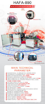 Máquina de repliegue de papel de aluminio totalmente automática con panel táctil Weinview y uso